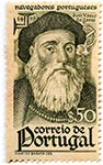 Vasco da Gama portrait on stamp