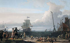 Dutch ships in the roadstead of Texel (the Gouden Leeuw of Cornelis Tromp in the center)