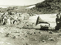 Penguins Listening to the Gramophone During Shackletons 1907-09 Antarctic Expedition