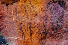 White Lady Rockpainting, Swakopmund Museum, Namibia